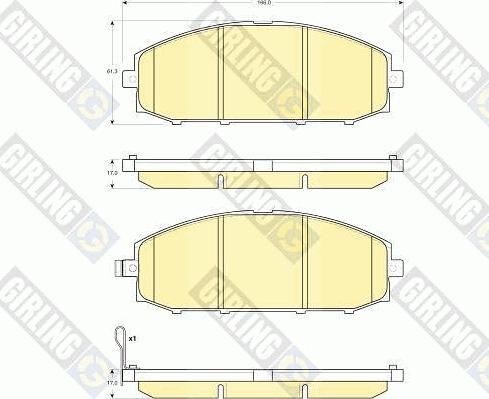 Girling 6133619 - Гальмівні колодки, дискові гальма avtolavka.club