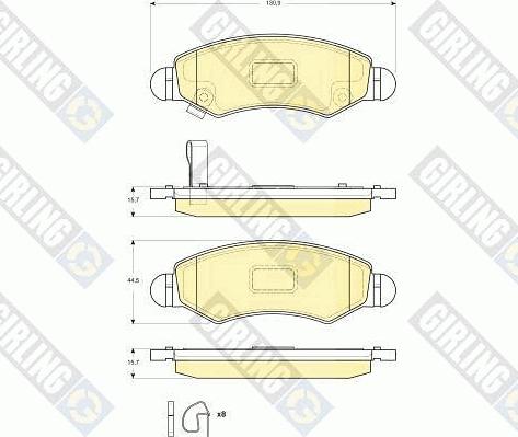 Girling 6133634 - Гальмівні колодки, дискові гальма avtolavka.club