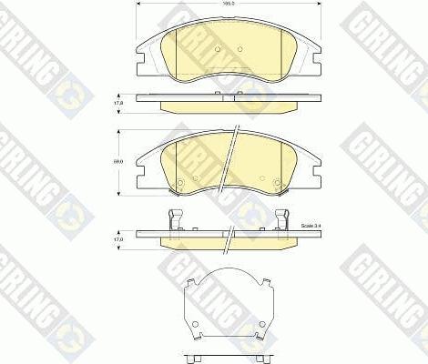 Girling 6133679 - Гальмівні колодки, дискові гальма avtolavka.club