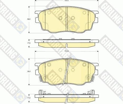 Girling 6133099 - Гальмівні колодки, дискові гальма avtolavka.club