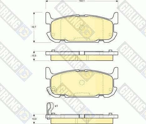 Girling 6133189 - Гальмівні колодки, дискові гальма avtolavka.club