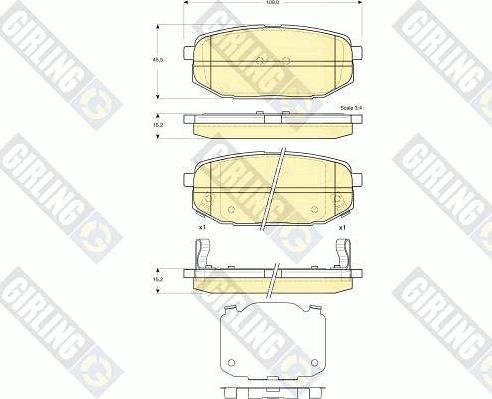 Girling 6133849 - Гальмівні колодки, дискові гальма avtolavka.club