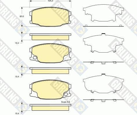 Girling 6133889 - Гальмівні колодки, дискові гальма avtolavka.club