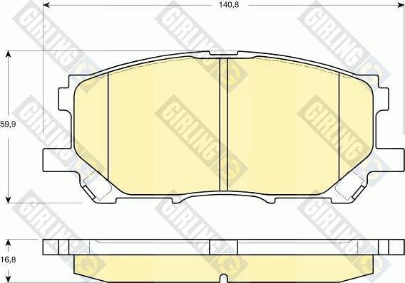 Girling 6133389 - Гальмівні колодки, дискові гальма avtolavka.club