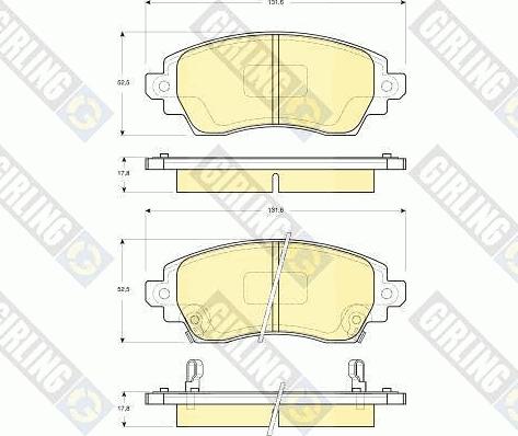 Girling 6133339 - Гальмівні колодки, дискові гальма avtolavka.club