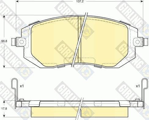 Girling 6133289 - Гальмівні колодки, дискові гальма avtolavka.club