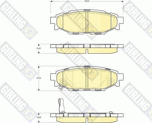 Girling 6133739 - Гальмівні колодки, дискові гальма avtolavka.club