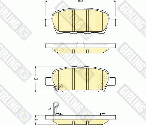 Girling 6132949 - Гальмівні колодки, дискові гальма avtolavka.club