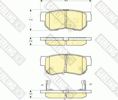 Girling 6132989 - Гальмівні колодки, дискові гальма avtolavka.club