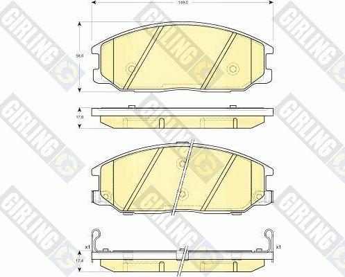 Girling 6132979 - Гальмівні колодки, дискові гальма avtolavka.club