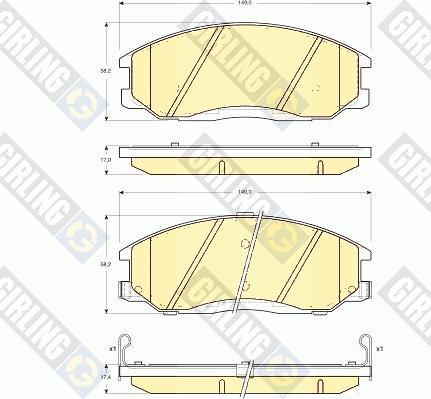 Girling 6132449 - Гальмівні колодки, дискові гальма avtolavka.club