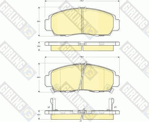 Girling 6132409 - Гальмівні колодки, дискові гальма avtolavka.club