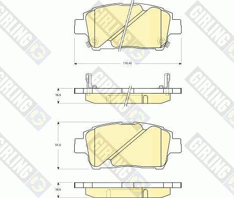 Girling 6132429 - Гальмівні колодки, дискові гальма avtolavka.club