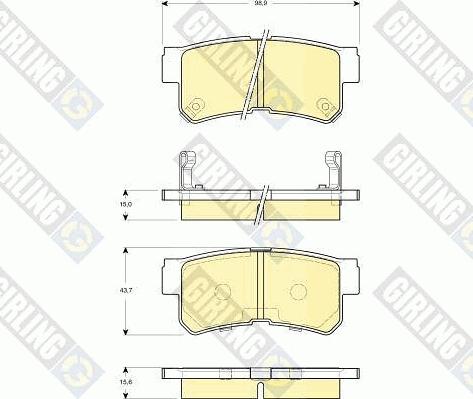 Girling 6132589 - Гальмівні колодки, дискові гальма avtolavka.club