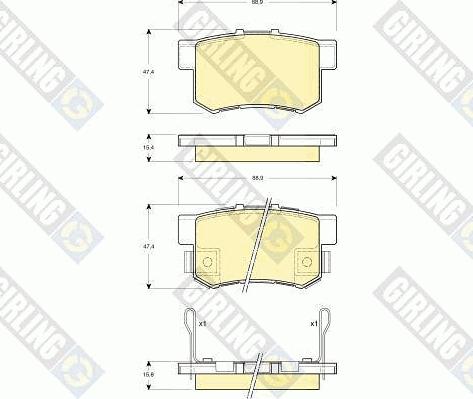 Girling 6132699 - Гальмівні колодки, дискові гальма avtolavka.club