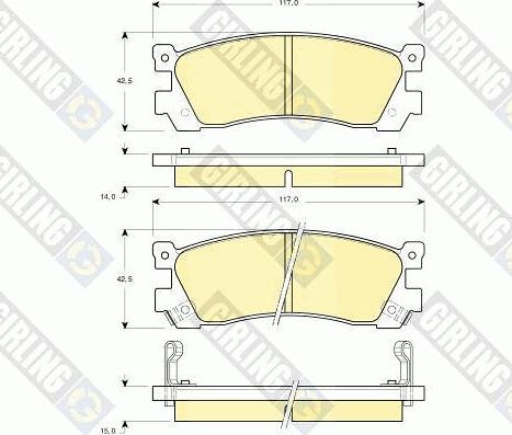 Girling 6132649 - Гальмівні колодки, дискові гальма avtolavka.club