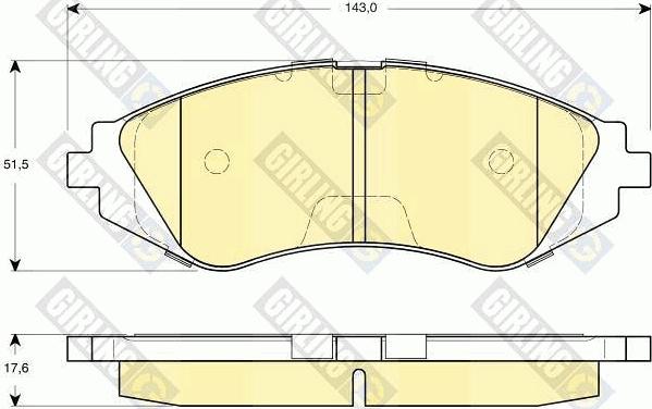 Girling 6132659 - Гальмівні колодки, дискові гальма avtolavka.club