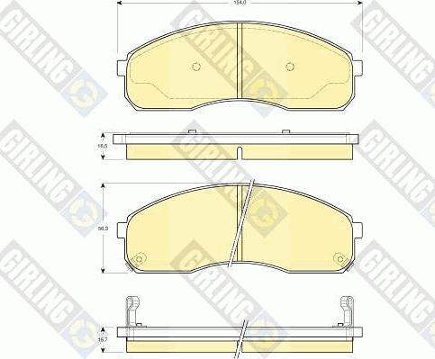 Girling 6132619 - Гальмівні колодки, дискові гальма avtolavka.club