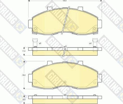 Girling 6132639 - Гальмівні колодки, дискові гальма avtolavka.club