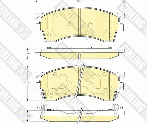 Girling 6132099 - Гальмівні колодки, дискові гальма avtolavka.club