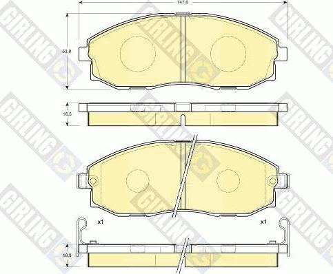 Girling 6132019 - Гальмівні колодки, дискові гальма avtolavka.club