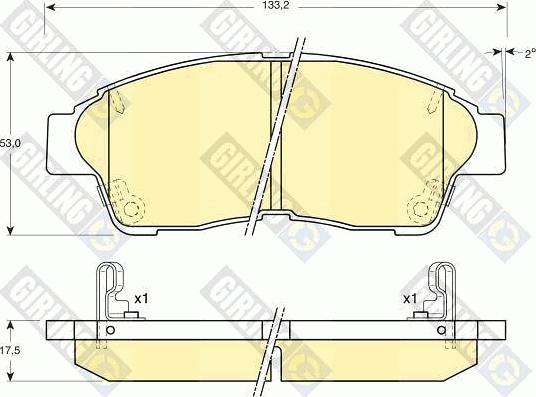 Girling 6132079 - Гальмівні колодки, дискові гальма avtolavka.club