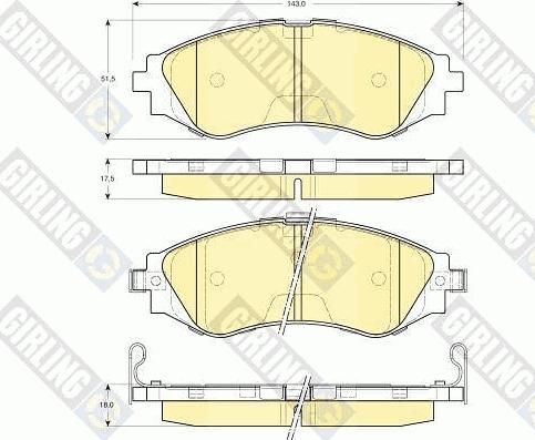 Girling 6132169 - Гальмівні колодки, дискові гальма avtolavka.club