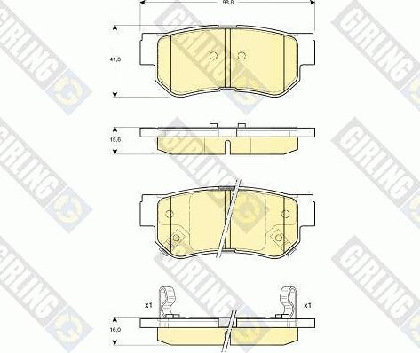 Girling 6132849 - Гальмівні колодки, дискові гальма avtolavka.club