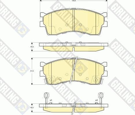 Girling 6132859 - Гальмівні колодки, дискові гальма avtolavka.club