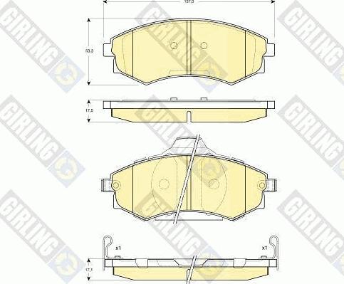 Girling 6132839 - Гальмівні колодки, дискові гальма avtolavka.club