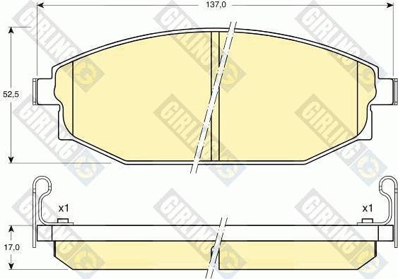 Girling 6132329 - Гальмівні колодки, дискові гальма avtolavka.club