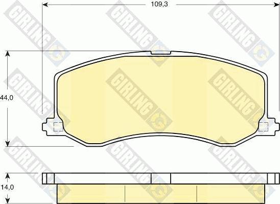 Girling 6132379 - Гальмівні колодки, дискові гальма avtolavka.club