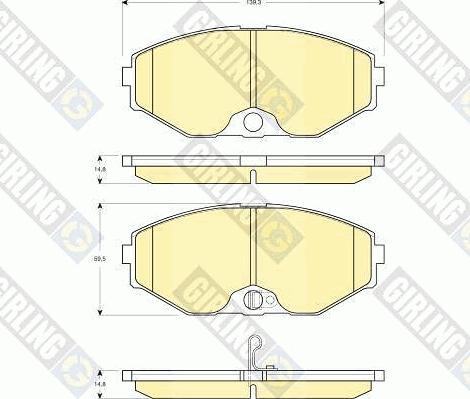 Girling 6132739 - Гальмівні колодки, дискові гальма avtolavka.club