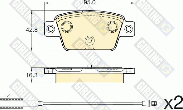 Girling 6120544 - Гальмівні колодки, дискові гальма avtolavka.club