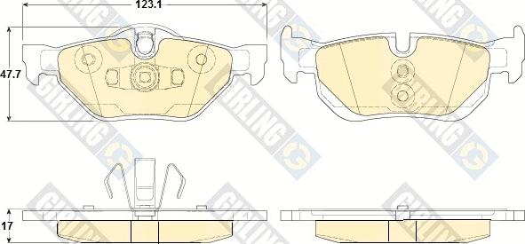 Girling 6120502 - Гальмівні колодки, дискові гальма avtolavka.club