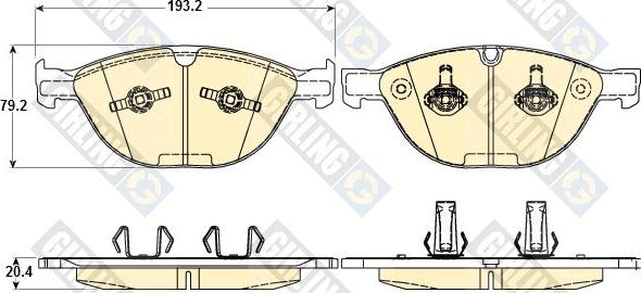 Girling 6120262 - Гальмівні колодки, дискові гальма avtolavka.club