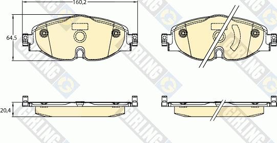 Girling 6121431 - Гальмівні колодки, дискові гальма avtolavka.club