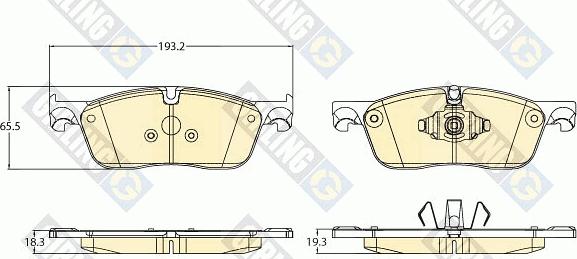 Girling 6121192 - Гальмівні колодки, дискові гальма avtolavka.club