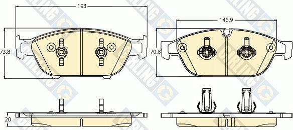 Girling 6121132 - Гальмівні колодки, дискові гальма avtolavka.club