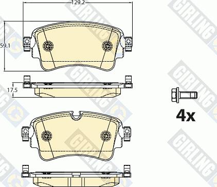 Girling 6121321 - Гальмівні колодки, дискові гальма avtolavka.club