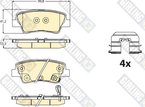 Girling 6121736 - Гальмівні колодки, дискові гальма avtolavka.club