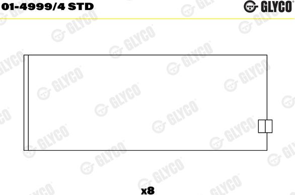 Glyco 01-4999/4 STD - Шатуни підшипник avtolavka.club