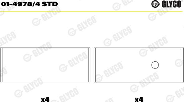 Glyco 01-4978/4 STD - Шатуни підшипник avtolavka.club