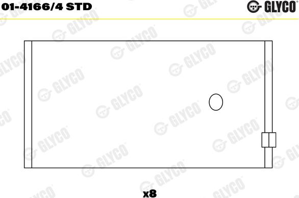 Glyco 01-4166/4 STD - Шатуни підшипник avtolavka.club