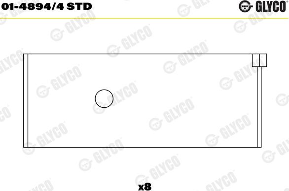 Glyco 01-4894/4 STD - Шатуни підшипник avtolavka.club