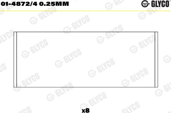 Glyco 01-4872/4 0.25MM - Шатуни підшипник avtolavka.club