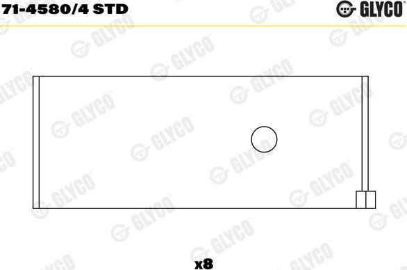 Glyco 71-4580/4 STD - Шатуни підшипник avtolavka.club