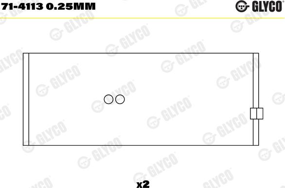 Glyco 71-4113 0.25mm - Шатуни підшипник avtolavka.club