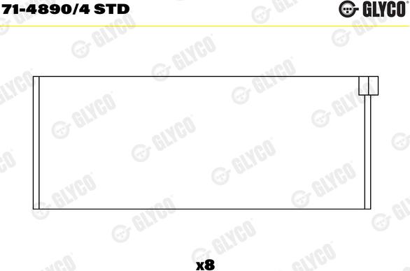 Glyco 71-4890/4 STD - Шатуни підшипник avtolavka.club