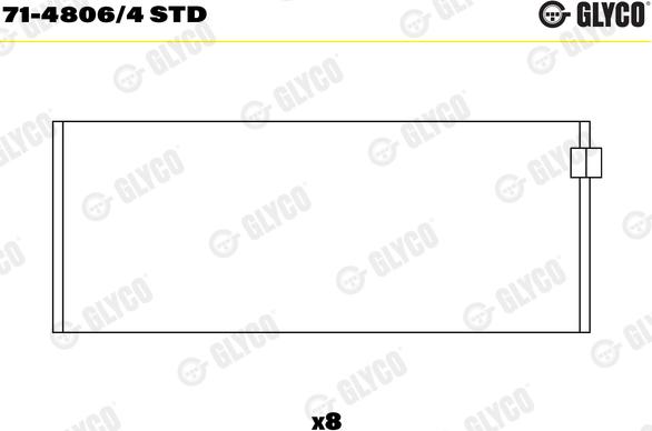 Glyco 71-4806/4 STD - Шатуни підшипник avtolavka.club